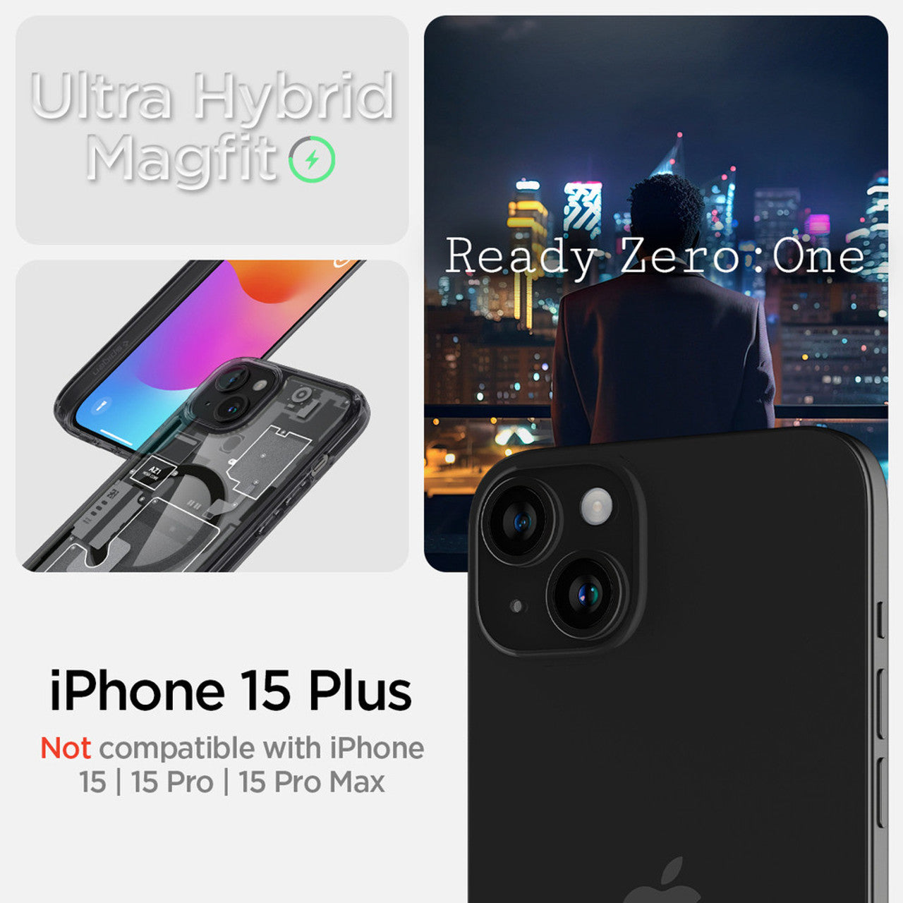 Spigen Ultra Hybrid Zero One MagFit Case iPhone 15 - Black