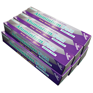 Universal Choice Aluminium Foil 44cm x 150 Metres 13 Microns 6 Rolls/Carton - Silver x5