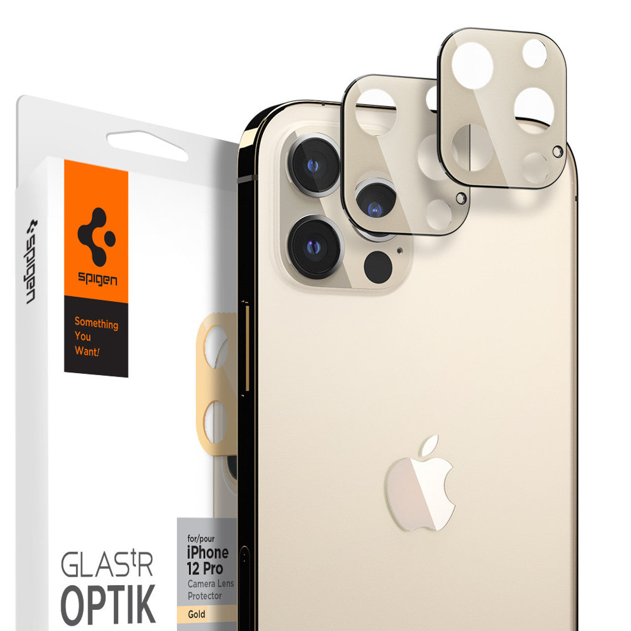 Spigen Glas.tR Optik Lens Tempered Glass iPhone 12 Pro - Gold