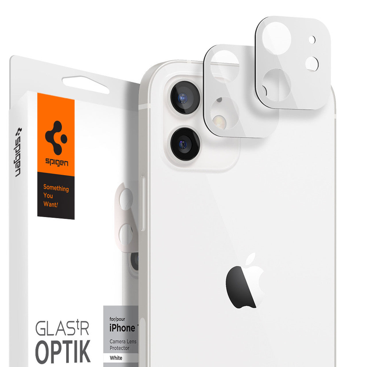 Spigen Glas.tR Optik Lens Tempered Glass iPhone 12 - White