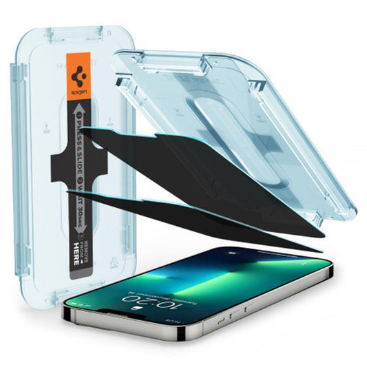 Spigen EZ Fit GLAS.tR Privacy 2 PCS Screen Protector iPhone 13 Pro Max - Black