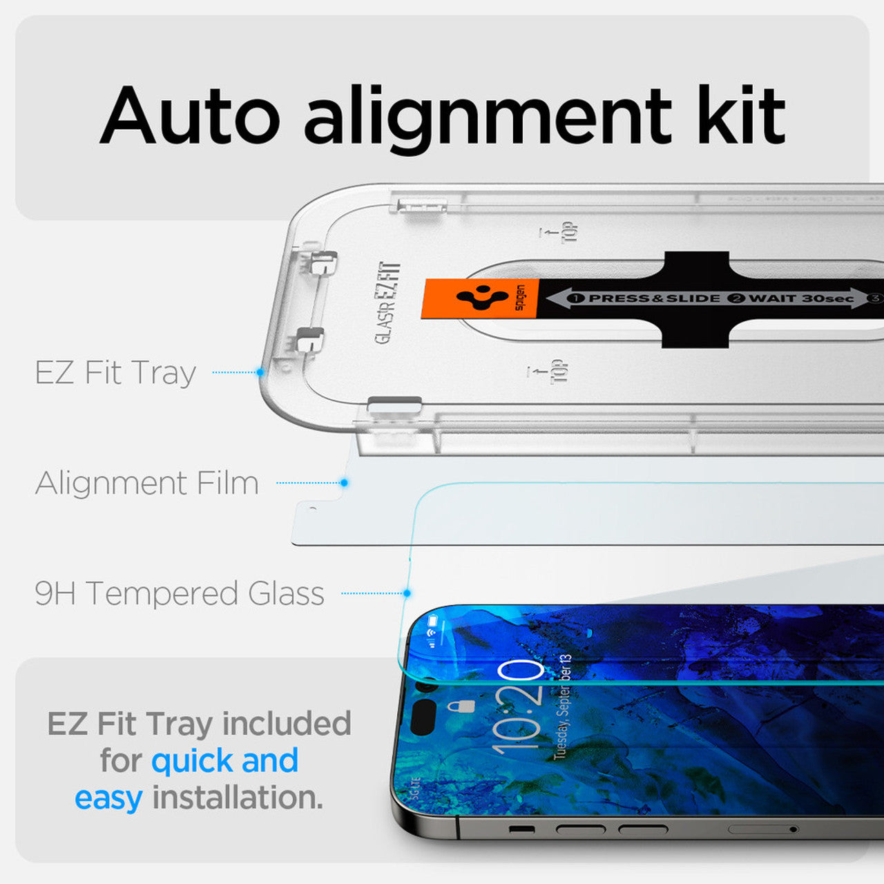 Spigen GLAS.tR EZ Fit 2PCS Screen Protector iPhone 14 Pro - Clear