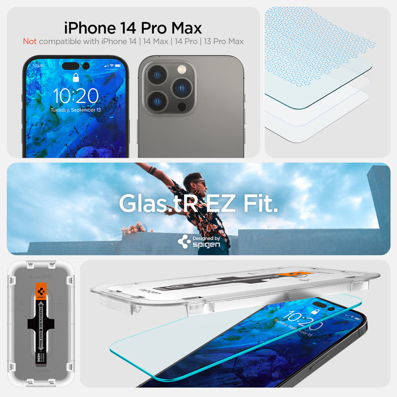 Spigen GLAS.tR EZ Fit 2PCS Screen Protector iPhone 14 Pro - Clear