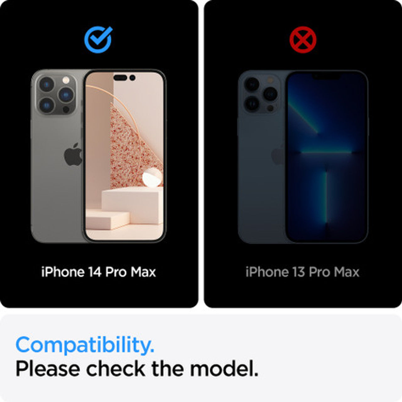 Spigen AlignMaster GLAS.tR Full Cover 2 PCS Screen Protector iPhone 14 Pro Max - Black