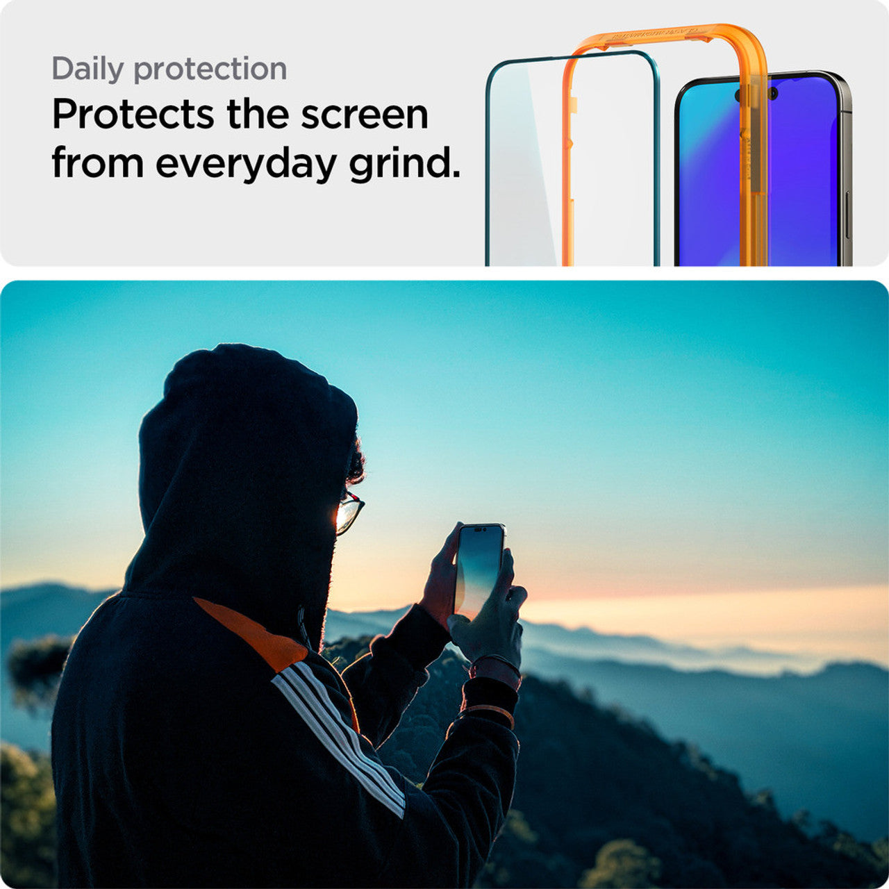 Spigen AlignMaster GLAS.tR Full Cover 2 PCS Screen Protector iPhone 14 Pro - Black
