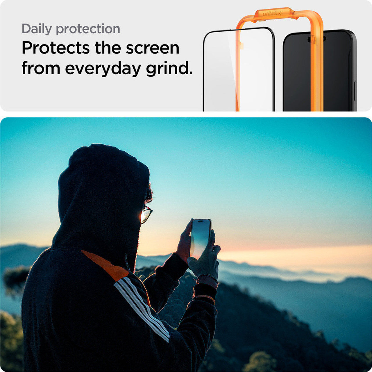 Spigen GLAS.tR AlignMaster Screen Protector iPhone 15 Plus (2PCS) - Black