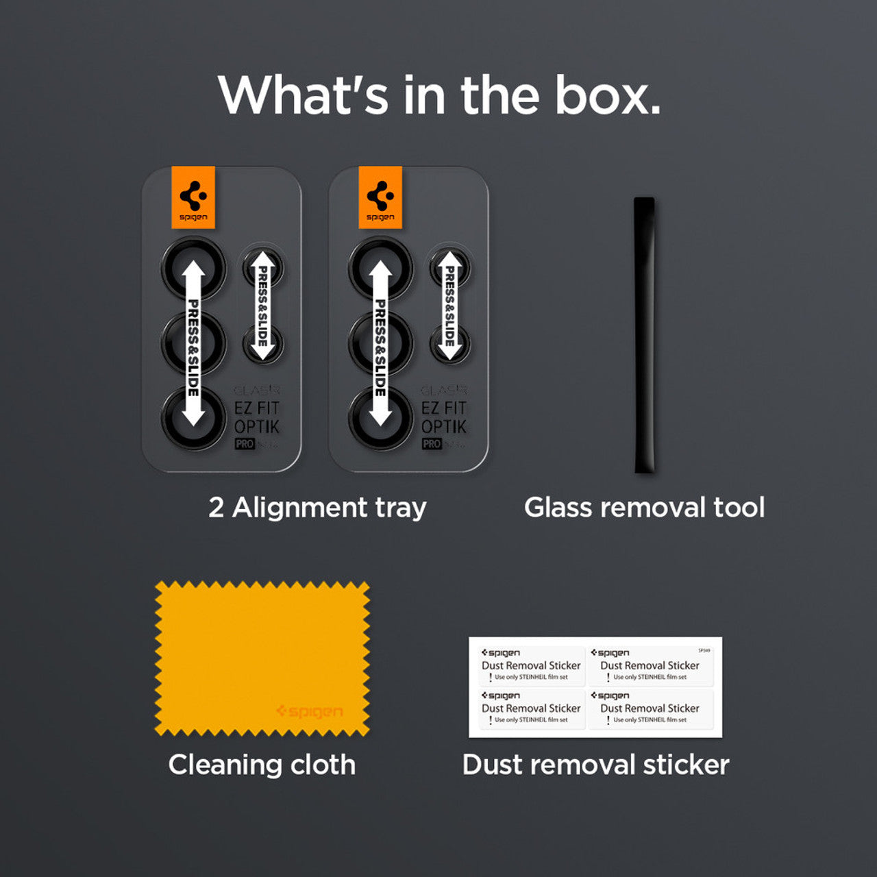 Spigen Glas.tR EZ Fit Optik 2PCS Glass Lens Protector Samsung Galaxy S24 Ultra - Black