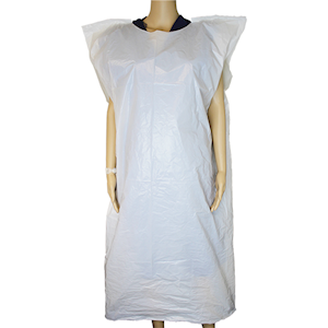 Livingstone Disposable Ponchos Sleeveless 30um 72x130cm High Density Polyethylene (HDPE) 50 Packs/Bag - White x20