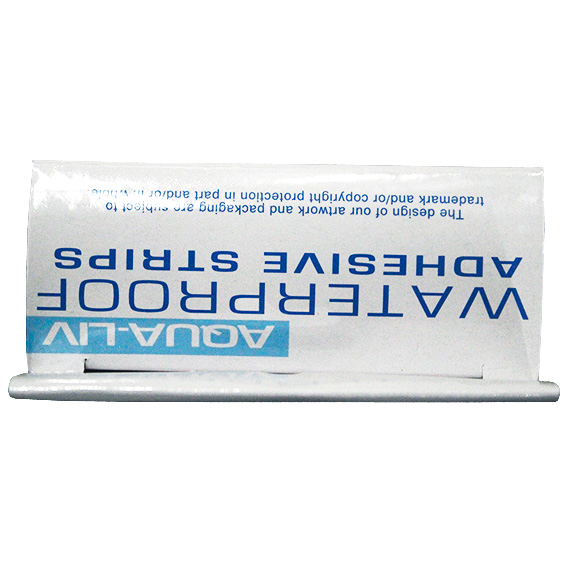 Aqua-Liv Waterproof First Aid Adhesive Strips with Pad 7.3 x 2.5cm Sterile 30/Box - Transparent x95