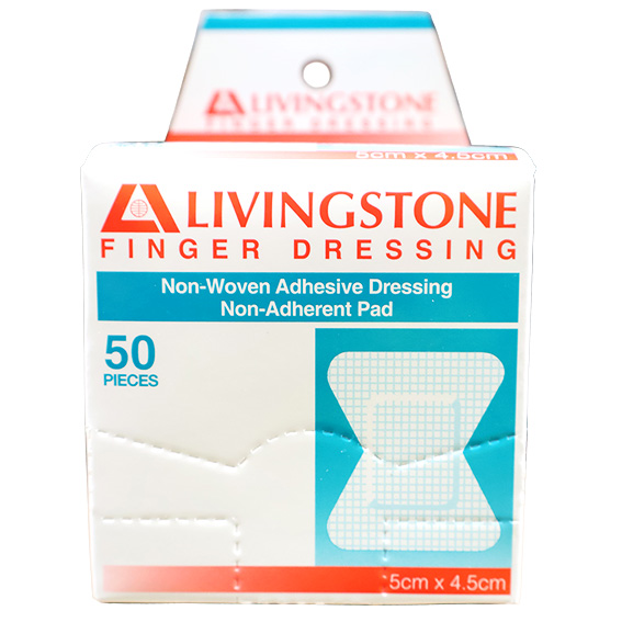 Livingstone Adhesive Joint Finger Dressing 5 x 4.5cm Medium "H" Shape 50/Box - White x30