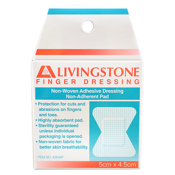 Livingstone Adhesive Joint Finger Dressing 5 x 4.5cm Medium "H" Shape 50/Box - White x30