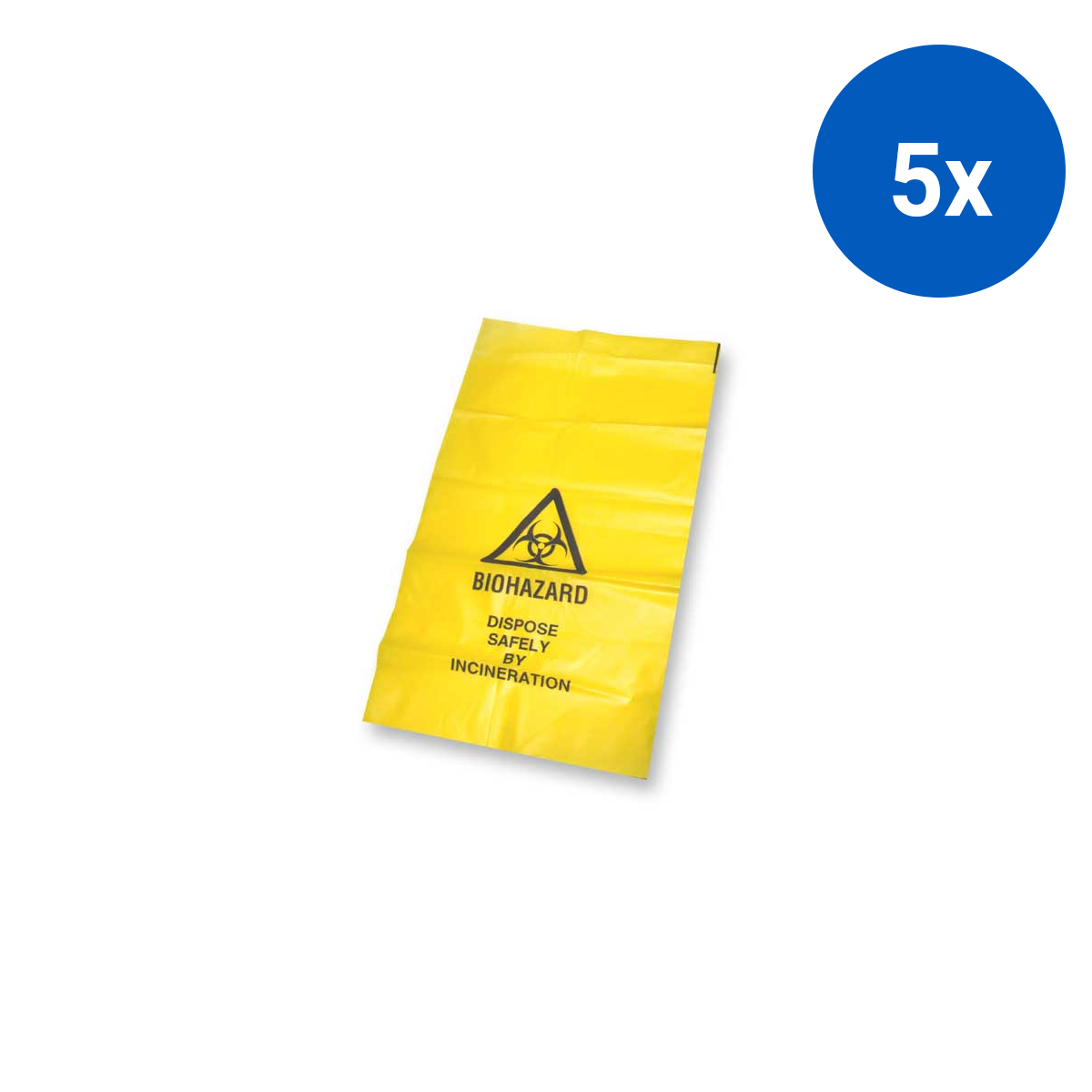 Livingstone Biohazard Waste Bag 82L LDPE 250/Carton - Yellow x5
