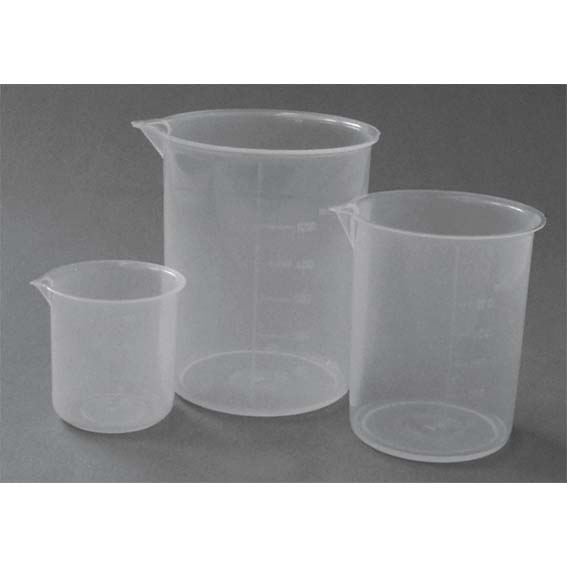 Livingstone Beaker 1000ml Low Form Graduated with Spout Recyclable Polypropylene Autoclavable - Clear x40