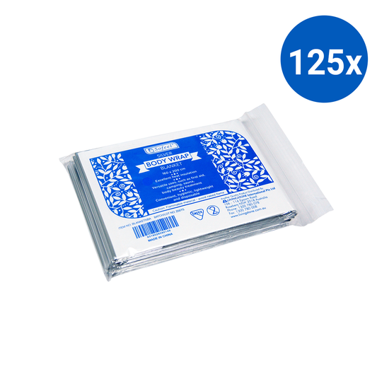 SOFEEL Casualty Emergency Rescue Space Blanket Large 160 x 200cm 12um - Silver x125