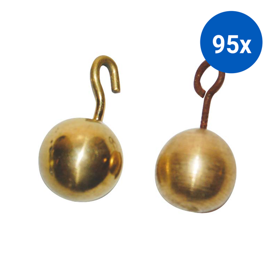 Pendulum Bob with Hook Round 19mm Brass - Gold x95