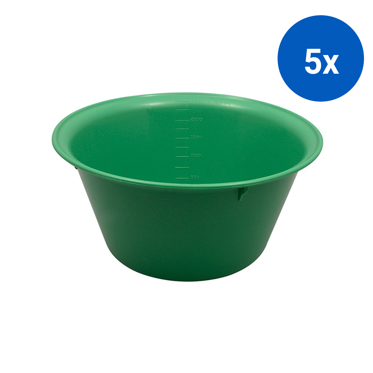 Livingstone Bowl Basin 2500ml 240mm x 114mm Autoclavable Recyclable Plastic 10/Carton - Green x5