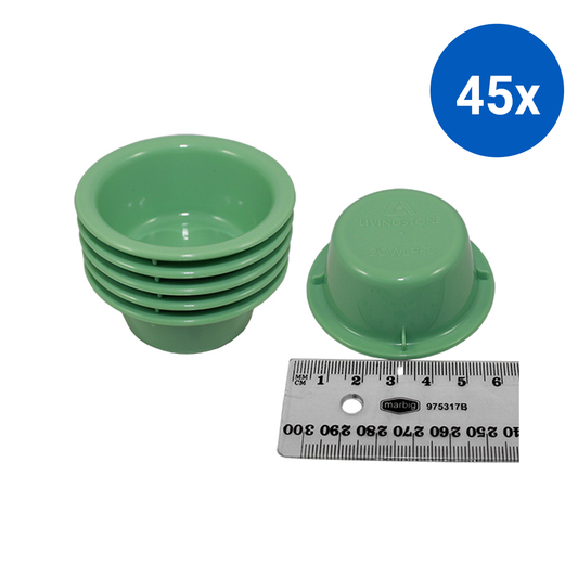 Livingstone Bowl Basin Cup 30ml 60mm x 26mm Autoclavable Recyclable Plastic 5/Pack - Green x45
