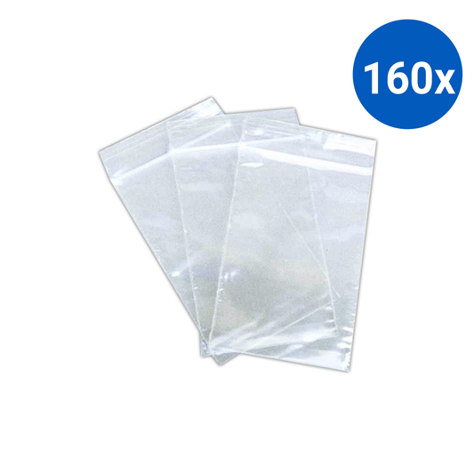 Livingstone Resealable Zip Lock Bag 90 x 150mm 40um Thick 100/Pack - Clear x160