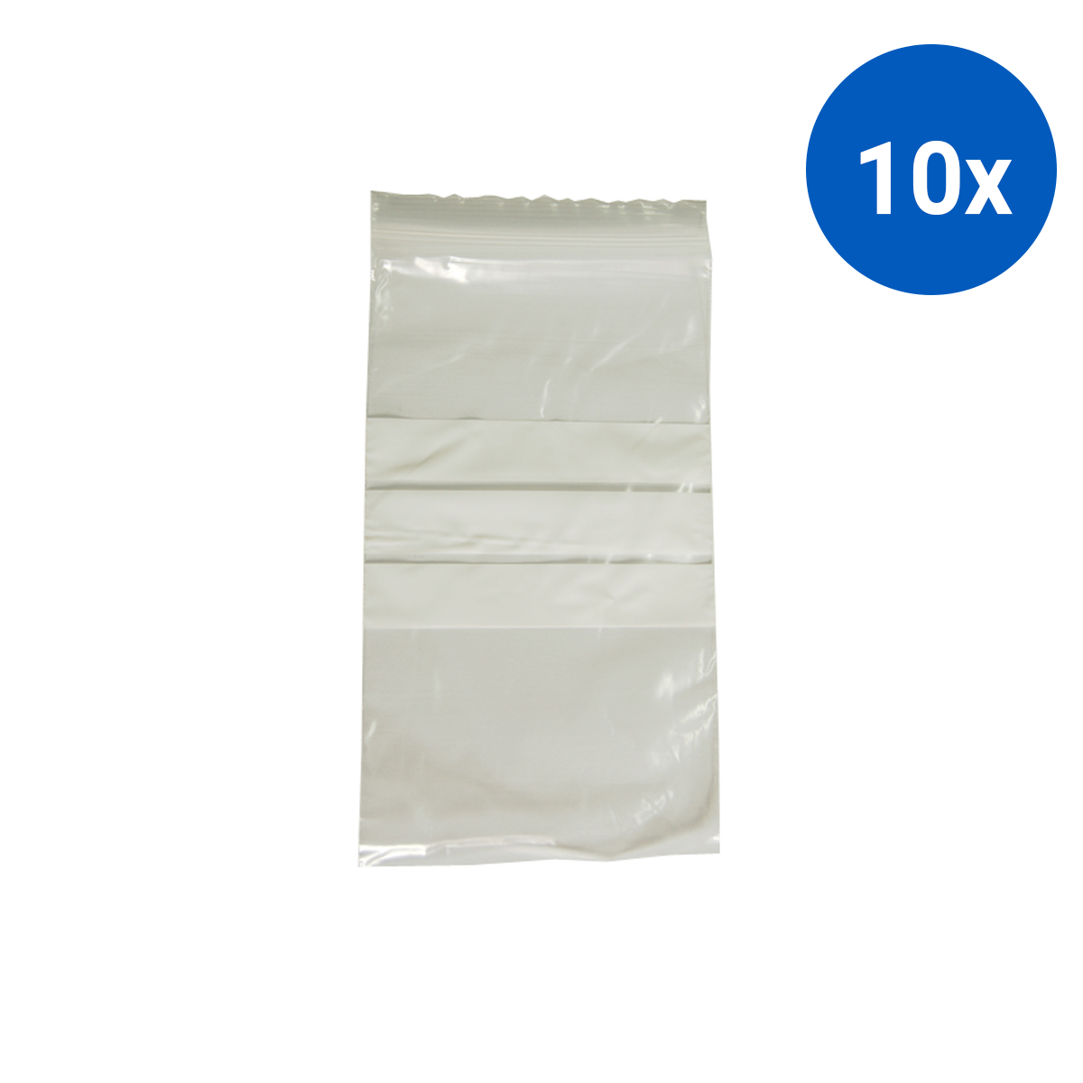 Livingstone Resealable Zip Lock Bag 90 x 160 mm Recyclable Plastic 1000/Box - Clear x10