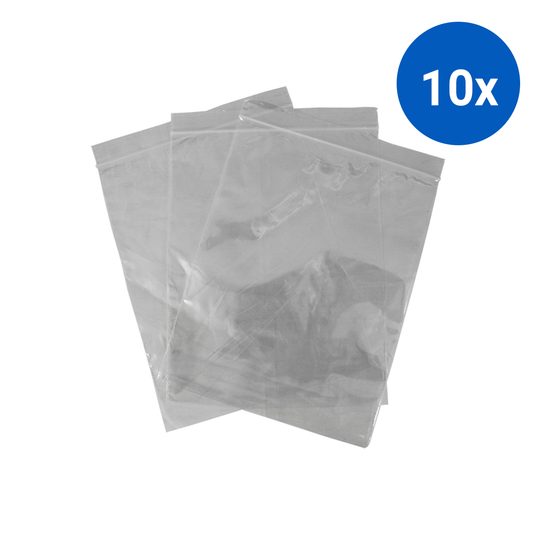 Livingstone Resealable Zip Lock Bag 125x200mm 50um Thick Recyclable Plastic 1000/Box - Clear x10
