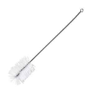 Livingstone Bottle Brush 340mm Long with 65 x 65mm Soft Bristle Head Ergonomic Handle for Deep Cleaning Plastic & Glass Bottles – White x150