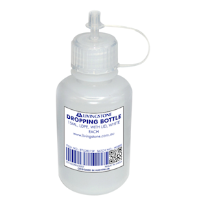Livingstone Stuhl Dropping Bottle 15ml Recyclable LDPE with Lid - White x185