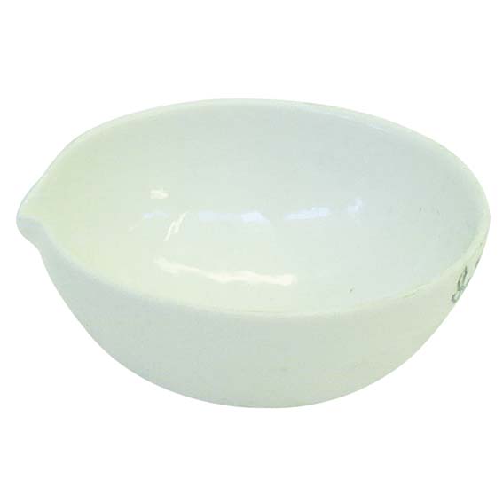 Livingstone Evaporating Dish 35ml 60x25mm Round Bottom with Spout Porcelain - White x205