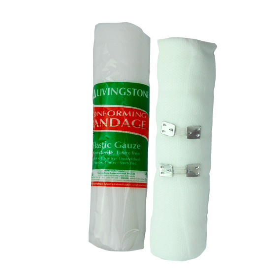 Livingstone Conforming Bandage with Clips 150mm x 4m - White x200