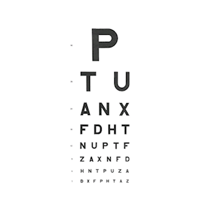Livingstone Eye Chart PTU Direct 3m - White x20
