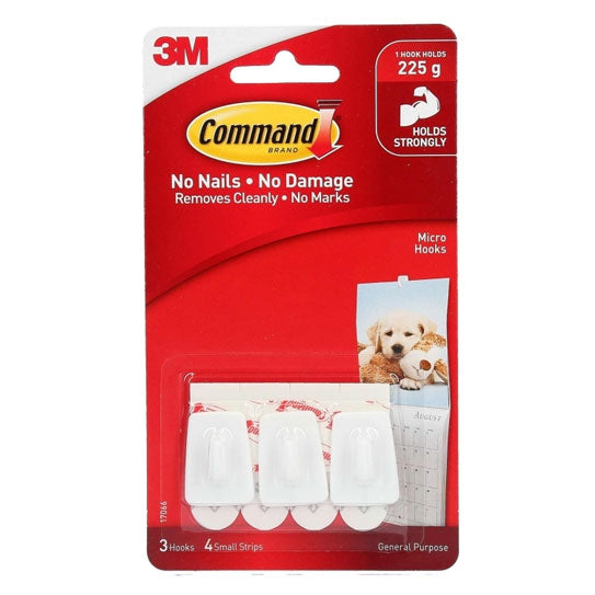 Command 17066 Micro Hooks 3 Pack - 10 Box