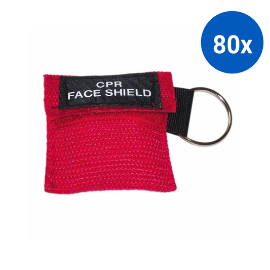 Livingstone Resus-o-mask Resuscitation CPR Face Shield With CPR Guide and Key Ring Latex Free - Red x80