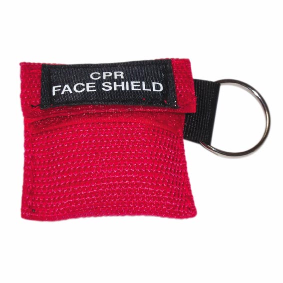 Livingstone Resus-o-mask Resuscitation CPR Face Shield With CPR Guide and Key Ring Latex Free - Red x80