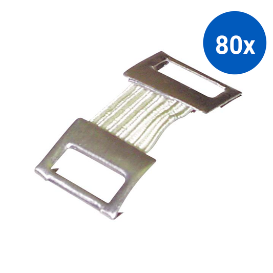 Livingstone Bandage Clips Elastic Large 15 x 30 mm 12/Pack - White x80
