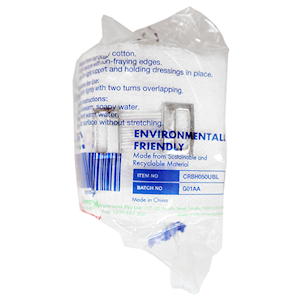 Universal Choice Crepe Bandage, Heavyweight 5cm x 2.3m Unstretched 4.5m Stretched 12/Pack - White x20