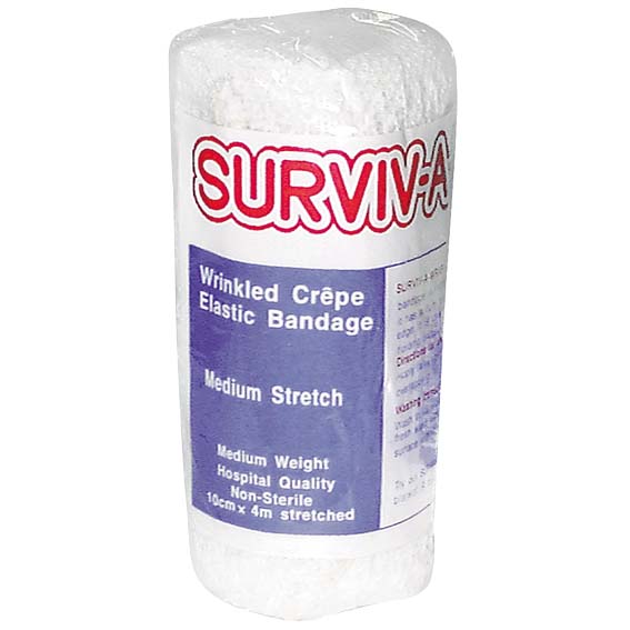 Surviv-a-wrap Crepe Bandage Medium Weight 7.5cm x 4m Wrinkled 12/Pack - White x35