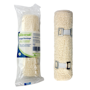 Universal Crepe Bandage Medium Weight 15cm x 1.8m Unstretched 4m Stretched 12/Pack - Cream x20