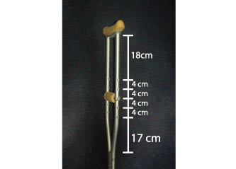 Livingstone Underarm Crutches Aluminium Youth Adjustable 94-114cm 2/Pack - Silver x15