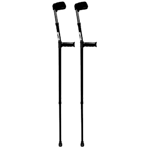 Livingstone Elbow Crutches Aluminium Medium 66 - 96cm 2/Pack - Black x10