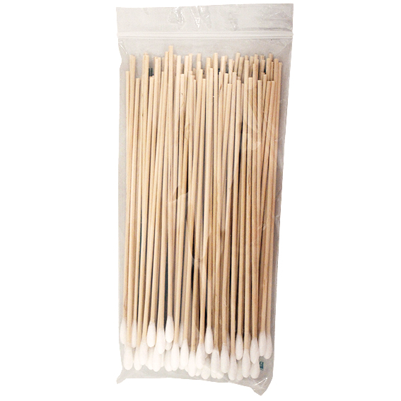 Livingstone Cotton Tip Applicator Single Tipped Biodegradable Wooden Stem 15cm 100/Bag - Brown x245