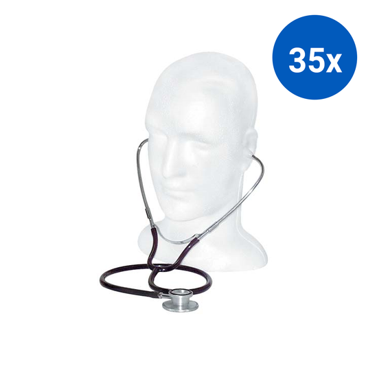 Livingstone Dual Head Stethoscope Latex Free Assembled - Black Tube x35