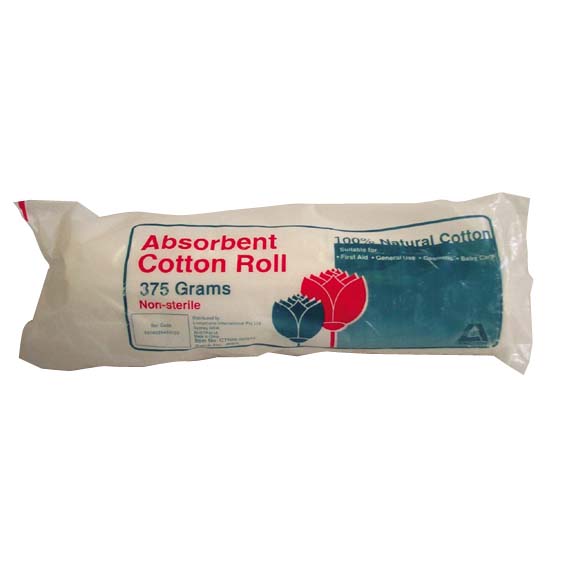 Livingstone Absorbent Cotton Roll 100% Natural Cotton 375g Non-Sterile - White x45
