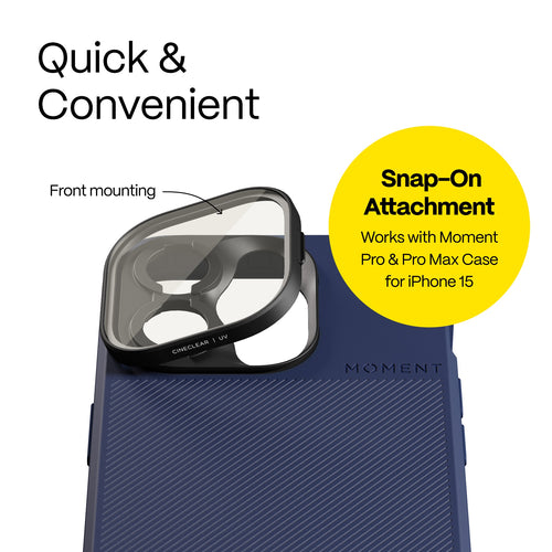 Moment CineClear Snap Protection Filter for iPhone 15 Pro/Pro Max - Black