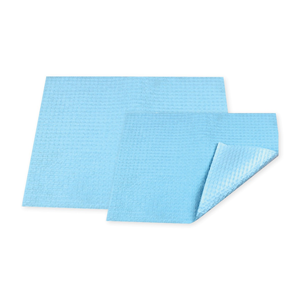 Livingstone Dental Bib or Head Pad Small 4-ply Waterproof Lined 20 x 28cm 250/Box 1000/Carton - Blue x10