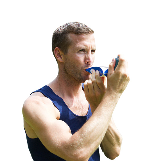 Livingstone Flat Disposable Cardboard Asthma Spacer 25 Pcs/Box - Blue x5