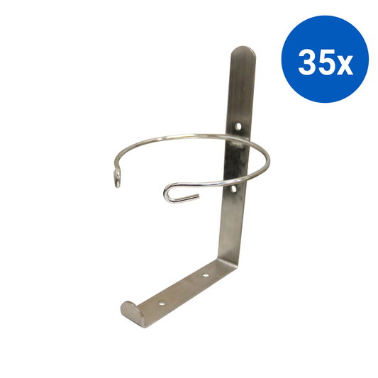 Wall Mountable Bracket for 11.5 to 13 cm Diameter Tubs Stainless Steel - Silver x35