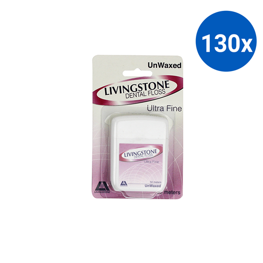 Livingstone Dental Floss Unwaxed 50 Yards/Blister Pack - White x130