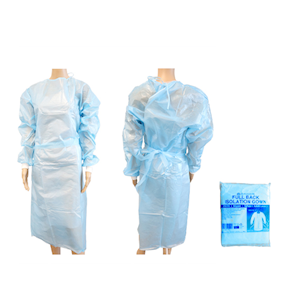 Liv Isolation Gown with Tie Full-Back Level 3 Closures and Knitted Wrist Cuffs 100/Carton – Blue x5