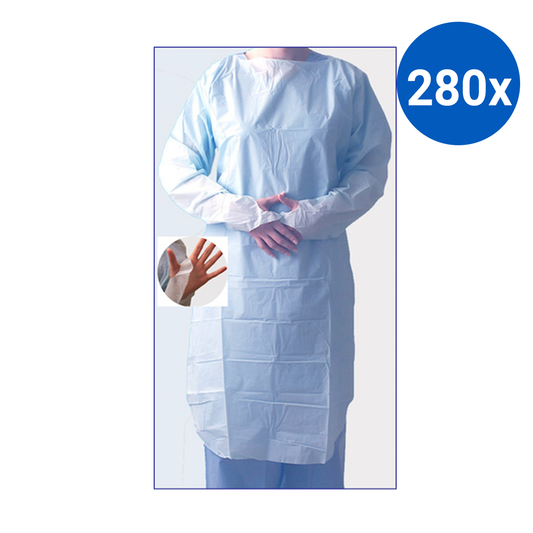 Liv Impervious Film Isolation Gown AAMI Level 3 22 gms One Size 1/Pack - Blue x280