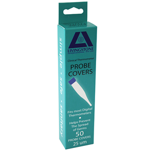 LivThermometer Sheath Full Probe Cover 126 x 34mm Original Unopened Condition 50/PK - White x100