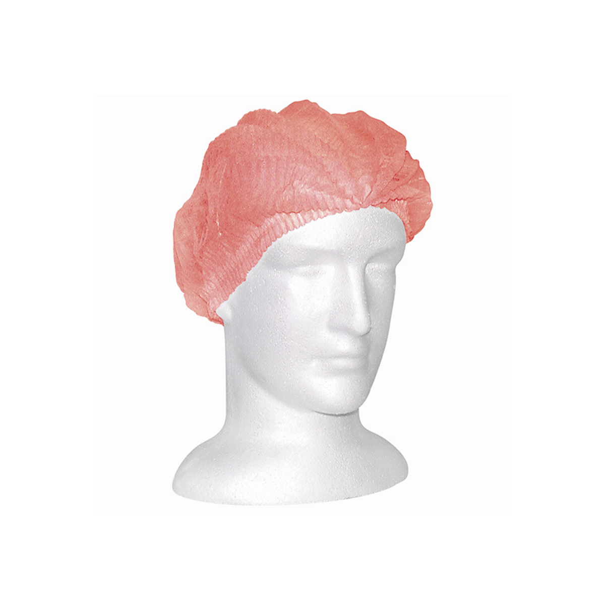 Livingstone Disposable Crimped Hairnet Cap 21" Double Elastic Latex Free HACCP 1000/Carton - Red x10